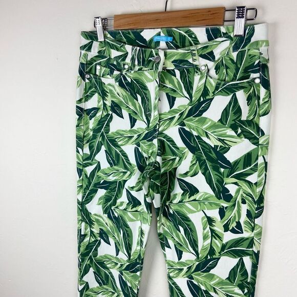 J. McLaughlin Lexi Straight Leg Jeans - Palm Leaf Print - Picture 3 of 8